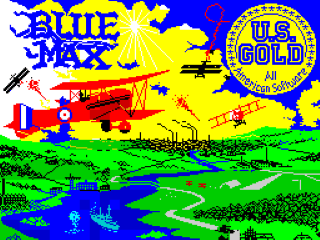 Blue Max title screen for ZX Spectrum